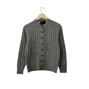 Vintage Jersild 36 Sweater Cardigan Gray Neenah Wisconsin Acrylic Womens